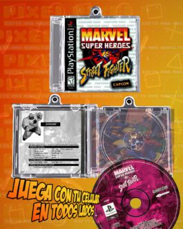 Marvel Super Heroes vs Street Fighter - Play Station 1 mini Cd interactivo