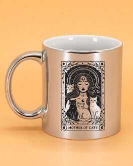 Tazón Metálico “Mother of Cats” – Diseño Exclusivo para Amantes de los Gatos