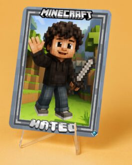 Carta Personalizada Foil Minecraft – Diseña tu Personaje y Nombre