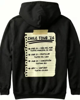 Polerón Travis - "Chile Tour '26" (Edición Especial Gira) | Negro
