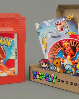 Mega-Cart Edición Coleccionista Pokémon Red | Cartucho Gigante con Tecnología NFC