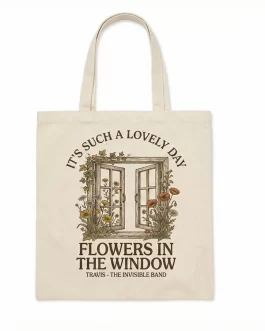 Totebag Travis - "Flowers in the Window" | 100% Algodón