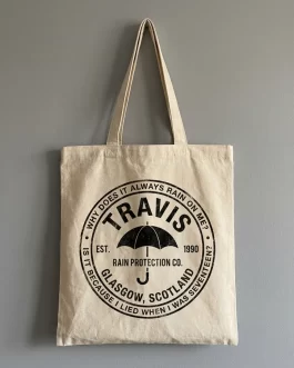 Totebag Travis - "Rain Protection Co." Vintage | 100% Algodón
