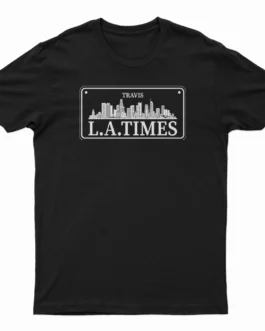 Polera Travis "LA TIMES" NEGRA  – Modelo Exclusivo Pixel Regalos