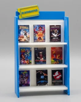 Repisa Mini VHS "Blockbuster" – Edición Coleccionista con NFC (9 Películas)