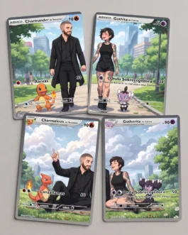 Cartas Pokémon Full Art Duales Personalizadas – Foil + Protector
