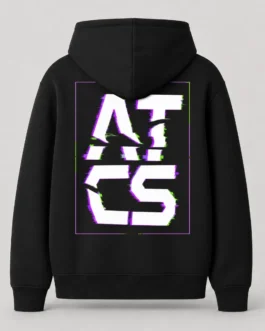 ATCS / OUTERWEAR 001 — CORE GLITCH | Polerón Hoodie Negro