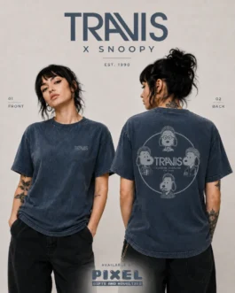 Polera Travis x Snoopy Acid Wash – Edición Limitada