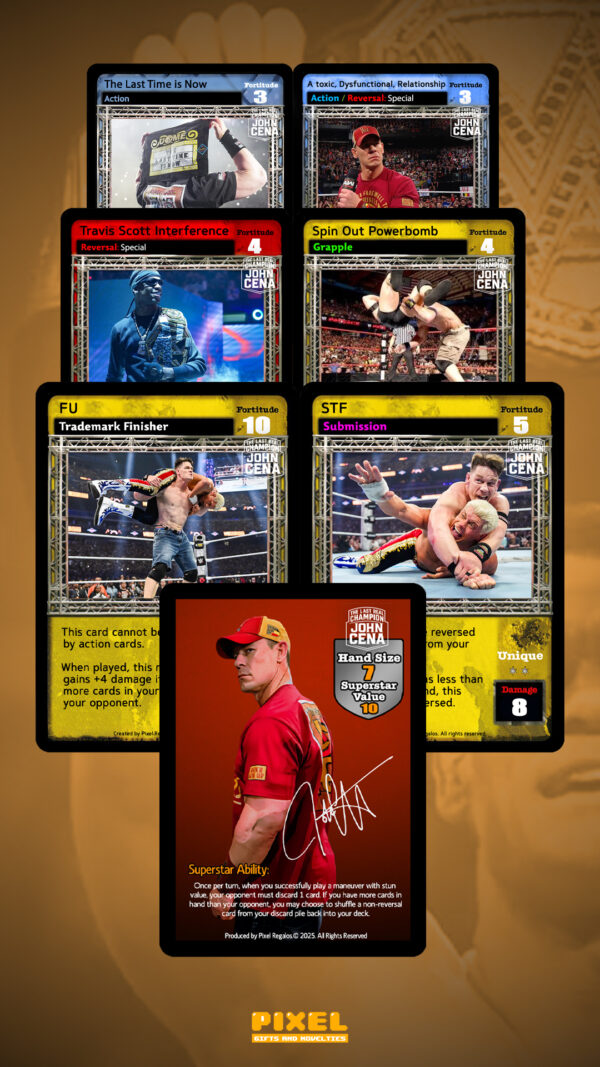 Cartas WWE tipo The Last Real Champion John Cena